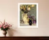 Hivvago Tulips And Lavender White Framed Print Wall Art In White