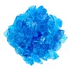 Hivvago Turquoise Round Reflective Fire Pit Glass In Blue