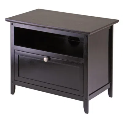 Hivvago Tv & Media Stand Espresso In Black