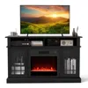Hivvago Tv Stand With Electric Fireplace Led Lights And Remote Controls For Tvs Up To 40 Inch