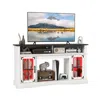Hivvago Tv Stand With Led Lights And Remote Control In White