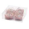 Hivvago Twig Bird Nest With Eggs And Raffia (set Of 8) In Pink