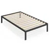 Hivvago Twin Black Metal Platform Bed Frame With Wood Slats - 350 Lbs Weight Capacity In Multi