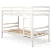 Hivvago Twin Bunk Bed Children Wooden Bunk Beds Solid Hardwood In White