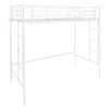 Hivvago Twin Loft Bed Frame With 2 Ladders Full-length Guardrail -white