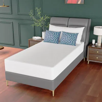 Hivvago Twin Size 10-inch Thick Medium Firm Cool Gel Memory Foam Mattress In Gray