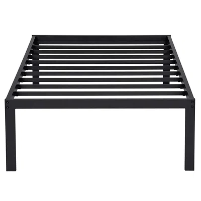 Hivvago Twin Size 16-inch High Heavy Duty Metal Platform Bed Frame In Black