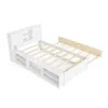 Hivvago Twin Size Bed Frame With Trundle And Power Outlets-white