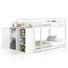 Hivvago Twin Size Bunk Bed With Convertible Bookcase And Ladder