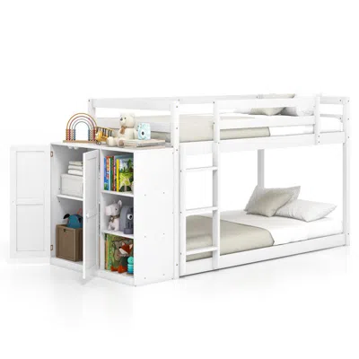 Hivvago Twin Size Bunk Bed With Convertible Bookcase And Ladder