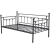 Hivvago Twin Size Classic Black Metal Daybed Frame In Black