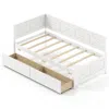 Hivvago Twin Size Daybed With 2 Storage Drawers No Box Spring Needed In White