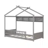 Hivvago Twin Size House Bed With Storage Shelf And Headboard