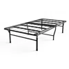 Hivvago Twin Xl College Dorm 16-inch Tall Metal Platform Bed Frame With Storage Space In Black