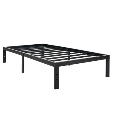 Hivvago Twin Xl College Dorm Heavy Duty Black Metal Platform Bed Frame