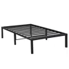 Hivvago Twin Xl Size Heavy Duty Black Metal Platform Bed Frame In Black