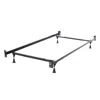 Hivvago Twin/full Adjustable Metal Bed Frame With Headboard Footboard Brackets In Black