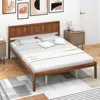 Hivvago Twin/full/queen Size Bed Frame With Wooden Headboard And Slat Support-queen Size