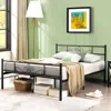 Hivvago Twin/full/queen Size Metal Bed Frame With Headboard And Footboard-queen Size