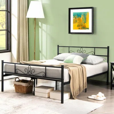 Hivvago Twin/full/queen Size Metal Bed Frame With Headboard And Footboard-queen Size
