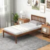 Hivvago Twin/full/queen Size Wood Bed Frame With Headboard And Slat Support-twin Size
