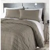 Hivvago Twin/twin Xl Modern Brick Stitch Microfiber Reversible 2 Piece Comforter Set In Taupe In Brown