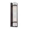 Hivvago Two Light Bronze And White Glass Wall Sconce In Silver