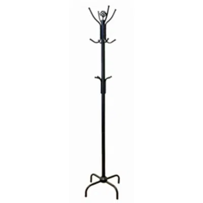 Hivvago Two Tier Black Metal Coat Rack Hat Rack For Stylish Entryway Storage