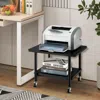Hivvago Under Desk Printer Stand With 4 Wheels And Locking Mechanism-black