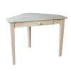 Hivvago Unfinished Wood Corner Desk Laptop Computer Writing Table With Drawer In White