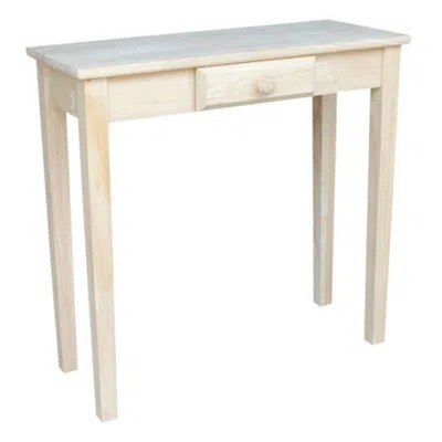 Hivvago Unfinished Wood Writing Desk Laptop Tablet Sofa Table Entryway Bedroom In White