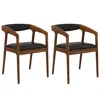 Hivvago Upholstered Armchairs Set Of 2 With Cozy Backrest And Padded Seat Cushion