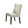 Hivvago Upholstered Button Tufted Leatherette Dining Chair, Set Of 2,white