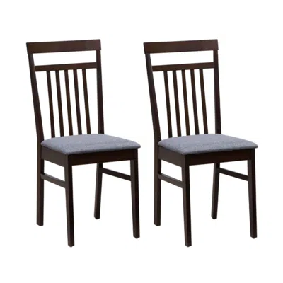 Hivvago Upholstered Dining Chair Set Of 2 In Brown