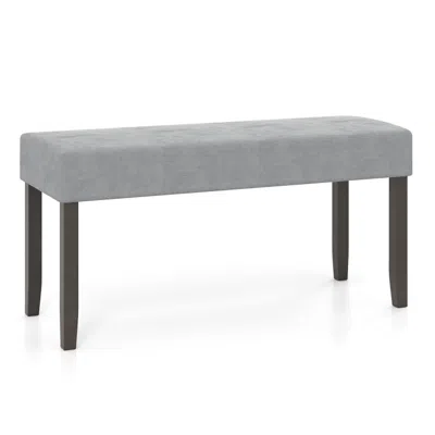 Hivvago Upholstered Entryway Bench For End Of Bed With Padded Seat In Gray