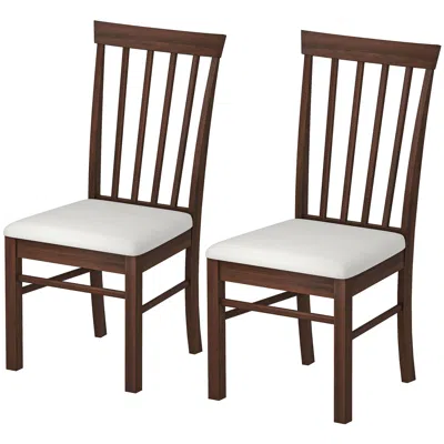 Hivvago Upholstered Kitchen Chairs Set Of 2 With Wooden Frame