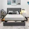 Hivvago Upholstered Platform Bed Frame With 3 Storage Drawers-full Size