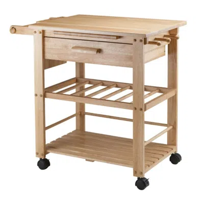 Hivvago Utility Kitchen Cart Natural In Neutral