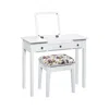 Hivvago Vanity Dressing Table Set With Flip Top Mirror And 3 Drawers