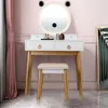 Hivvago Vanity Set With 3-color Lighted Touch Screen Dimming Mirror And 4 Drawers