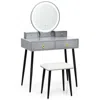 Hivvago Vanity Table Set With Mirror-gray