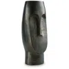 Hivvago Vase, Abstract Decorative Figurine Of A Head, 13 Inch Bronze Aluminum