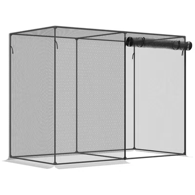 Hivvago Vegetable Garden Crop Cage With Protective Cover In Gray