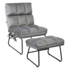 Hivvago Velvet Massage Recliners With Ottoman Remote Control And Side Pocket-gray