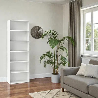 Hivvago Vertical 6-shelf Organizer With Open Storage Tiers And Stability Safety Kits In White