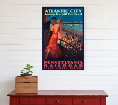 HIVVAGO VINTAGE 1935 ATLANTIC CITY TRAVEL UNFRAMED PRINT WALL ART