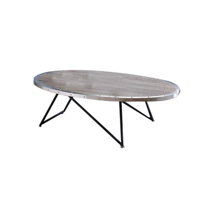 Hivvago Vintage Coffee Table, Weathered Gray Oak