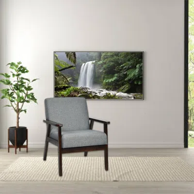 Hivvago Vintage Mid-century Fabric Armchair For Living Room In Gray