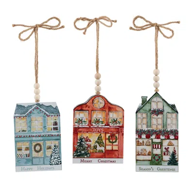 Hivvago Vintage Shop Ornament (set Of 3) In Multi