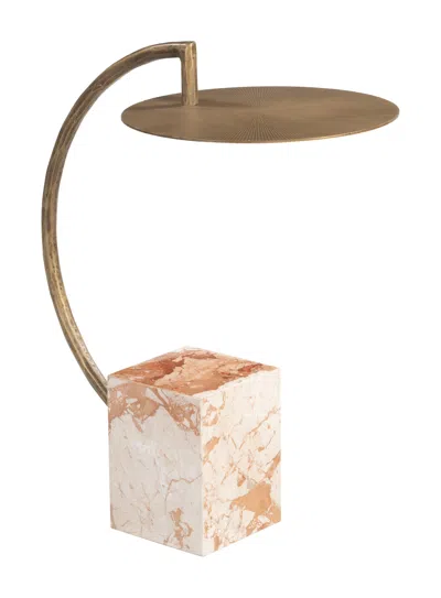 Hivvago Voler Side Table Brass In Brown